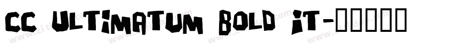 CC Ultimatum Bold It字体转换